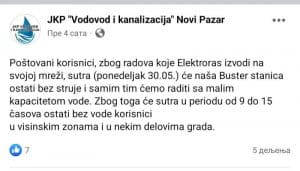 Visinske zone danas bez vode