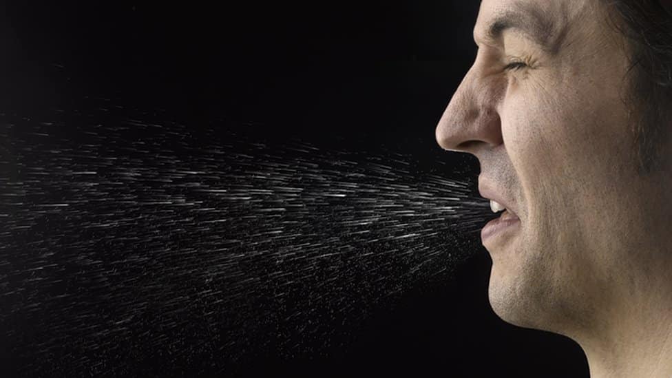 Man sneezing